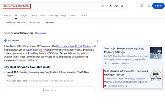 SEO Services Johor Bahru