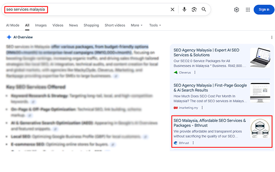 SEO Services Malaysia